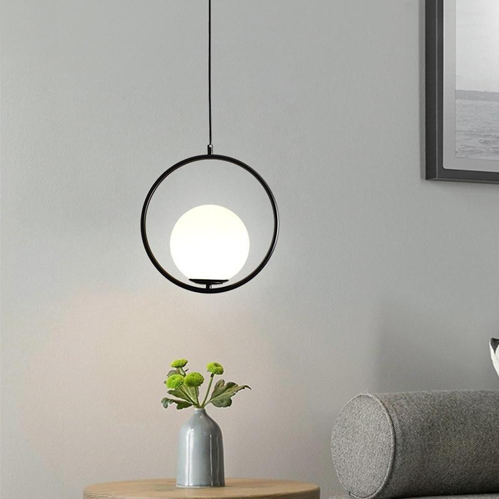 Circle Glass Globe Island Kitchen Pendant