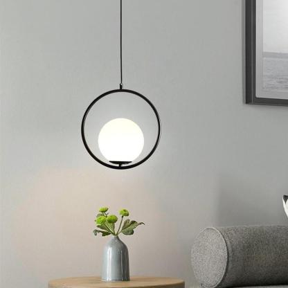 Circle Glass Globe Island Kitchen Pendant