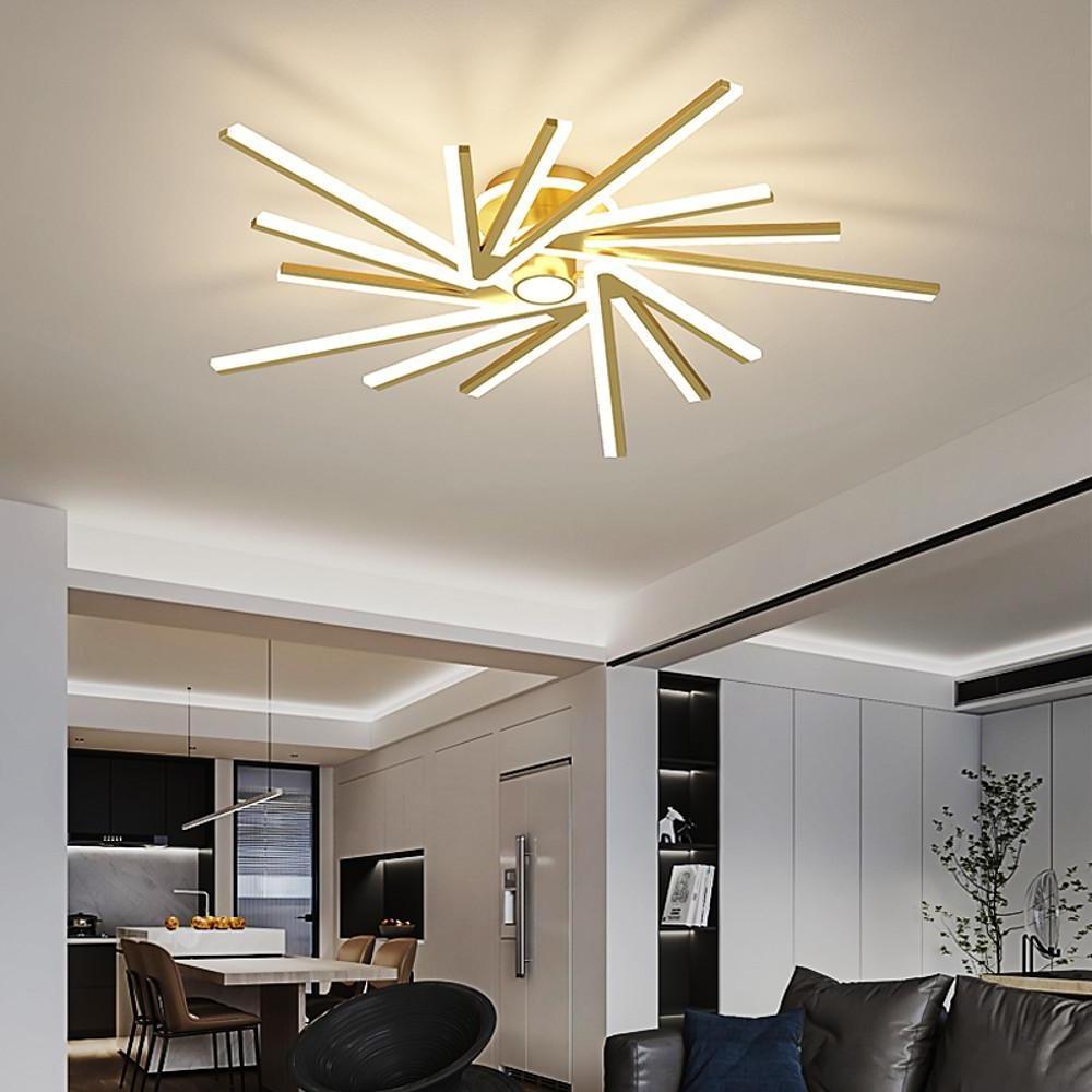 Abstract Tube Flower Nordic LED Flush Mount Light