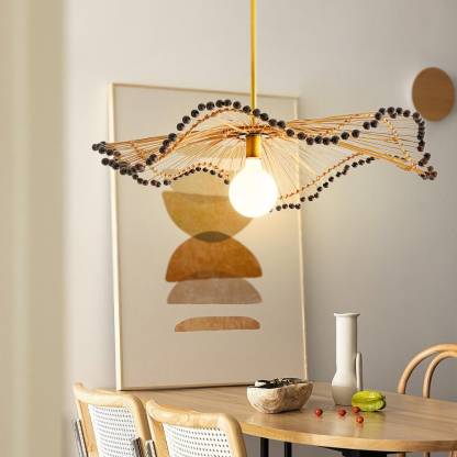 Modern Waverly Handwoven Rattan Pendant Light