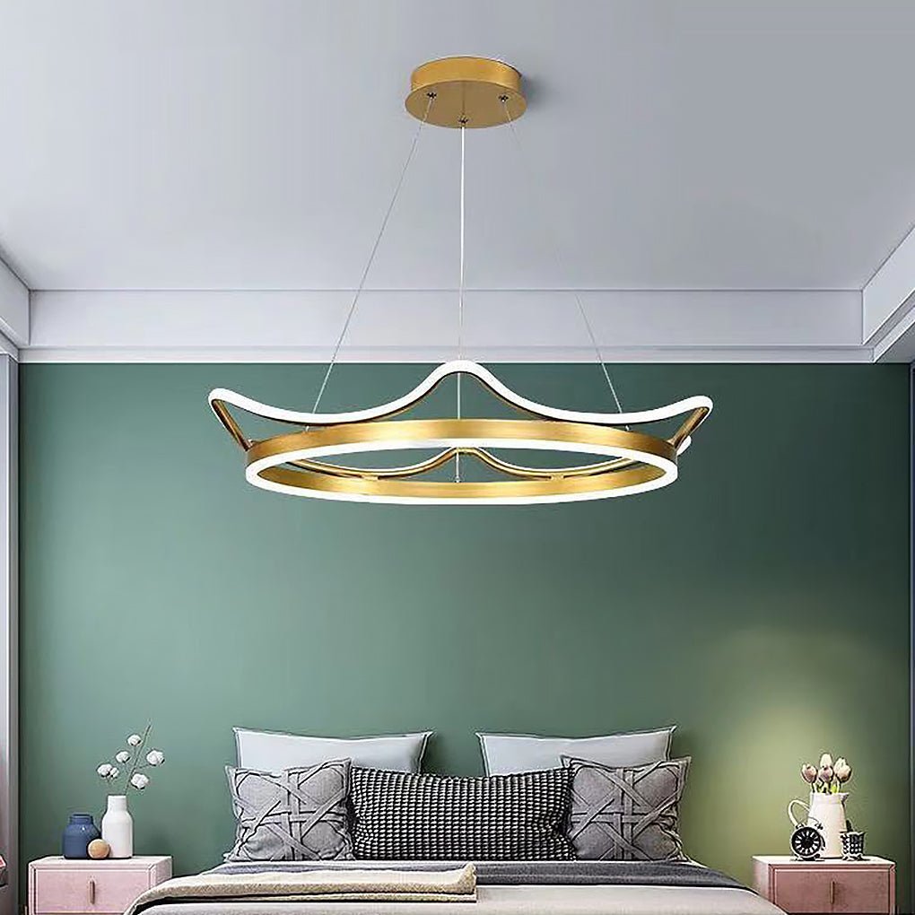 Imperial Crown Modern Dimmable Remote Chandelier