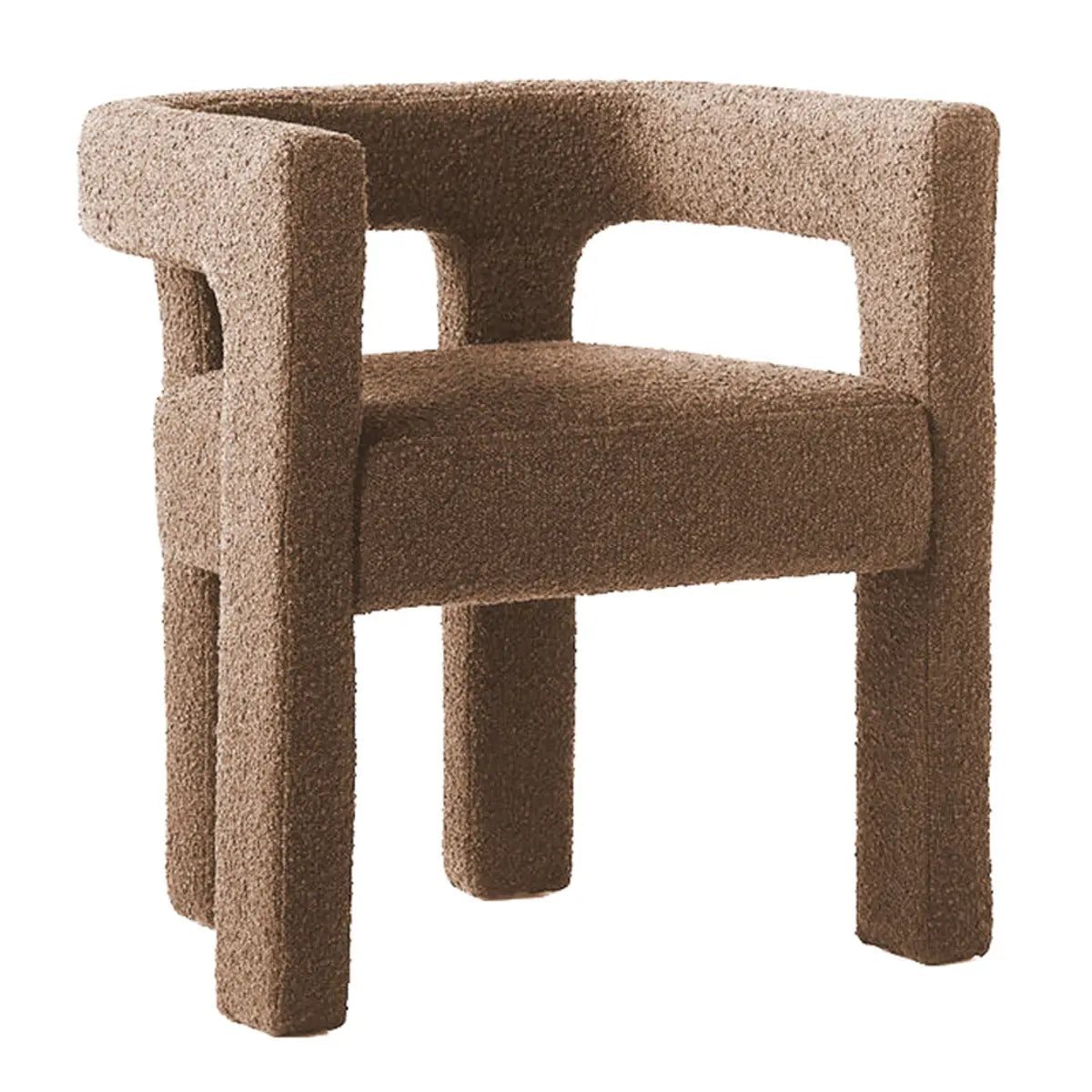 Black Square Upholstered Armrest Dining Chair