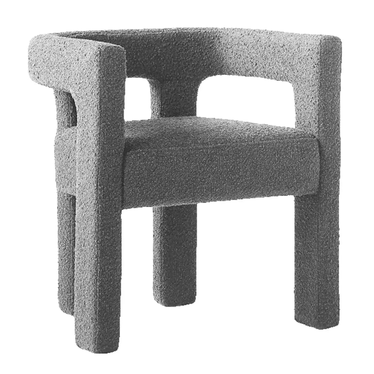 Black Square Upholstered Armrest Dining Chair