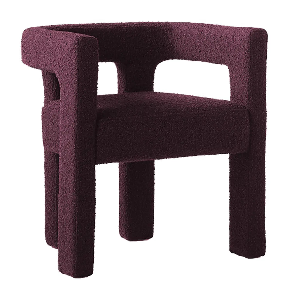 Black Square Upholstered Armrest Dining Chair — Blue