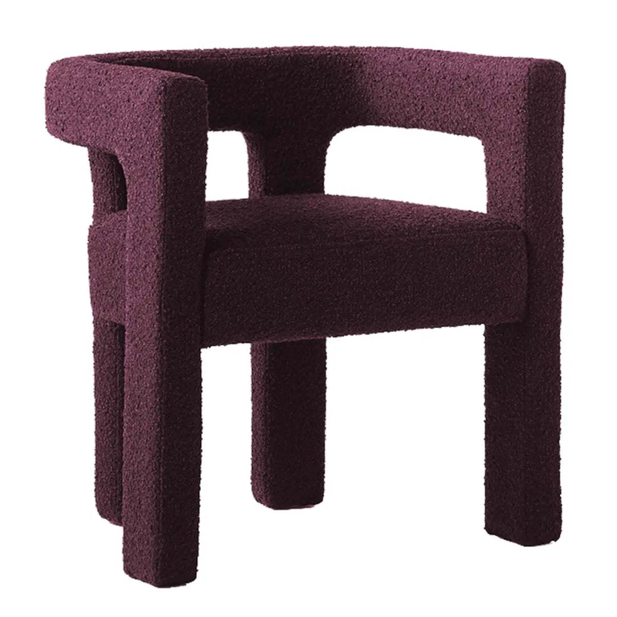 Black Square Upholstered Armrest Dining Chair — Blue