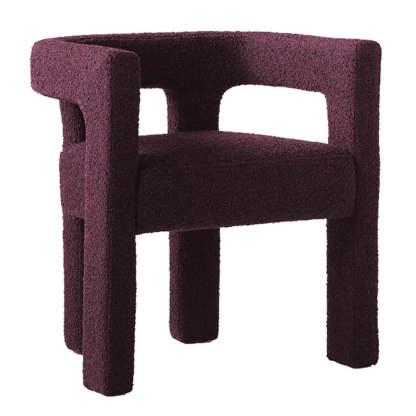 Black Square Upholstered Armrest Dining Chair — Blue