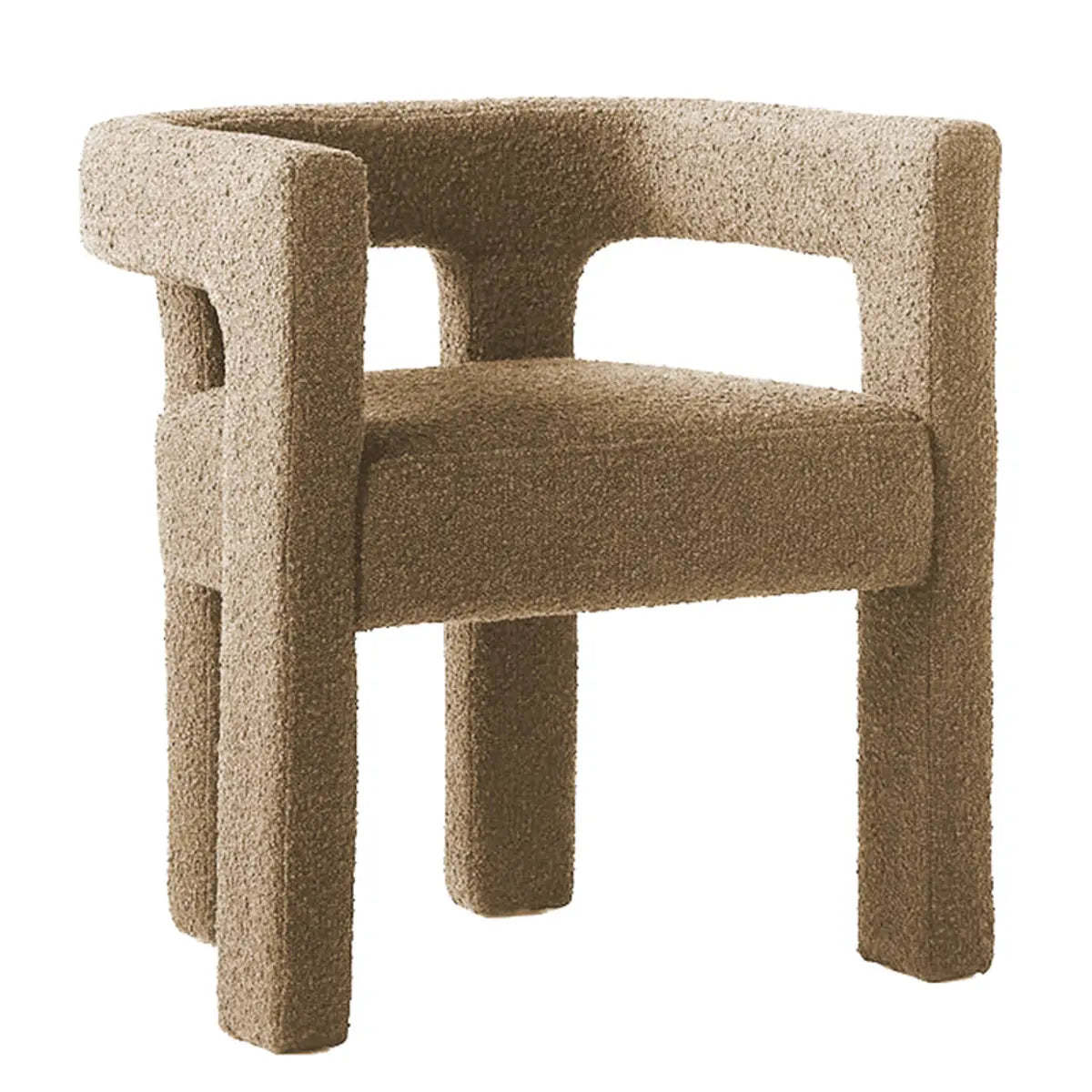 Black Square Upholstered Armrest Dining Chair