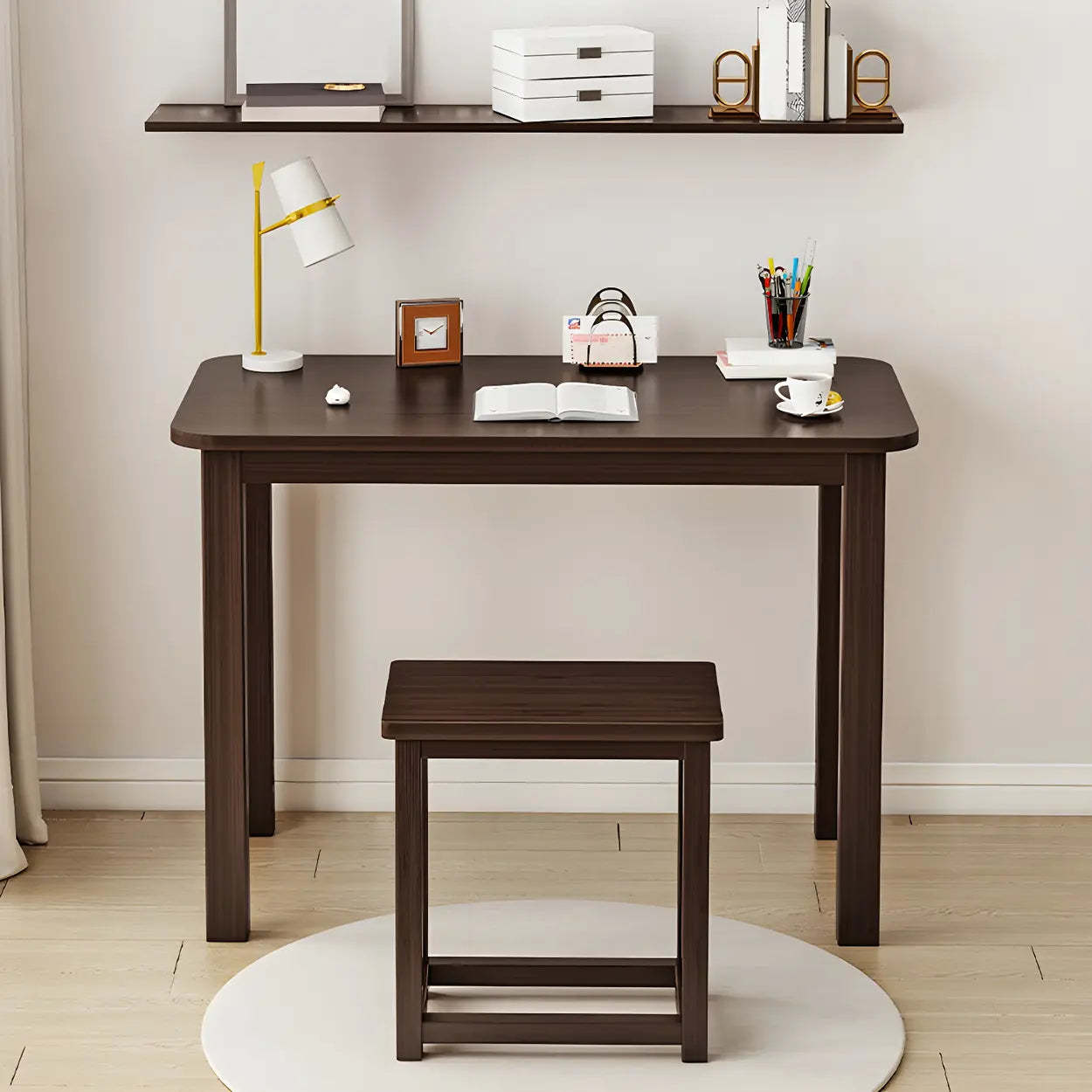 Industrial Wood Rectangular Writing Desk — Table Only