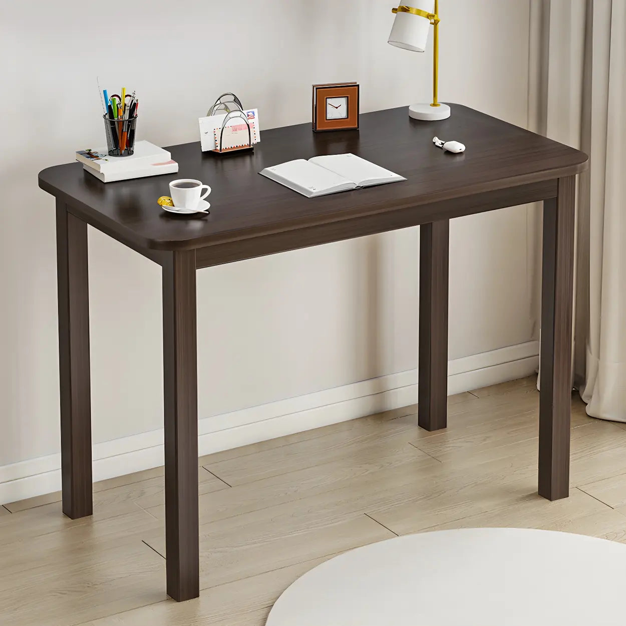 Industrial Wood Rectangular Writing Desk — Table Only