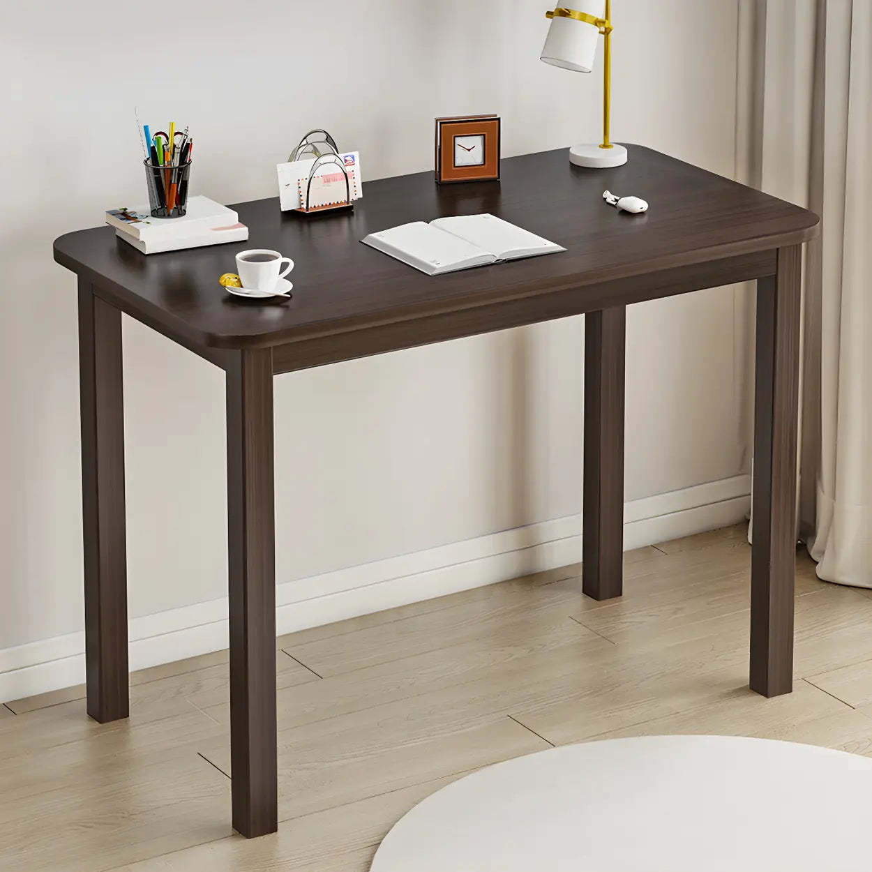 Industrial Wood Rectangular Writing Desk — Table Only