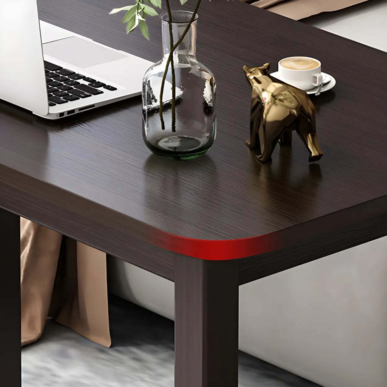 Industrial Wood Rectangular Writing Desk — Table Only