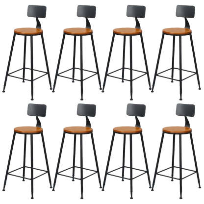 Industrial backrest wood bar & counter stools, Lighom