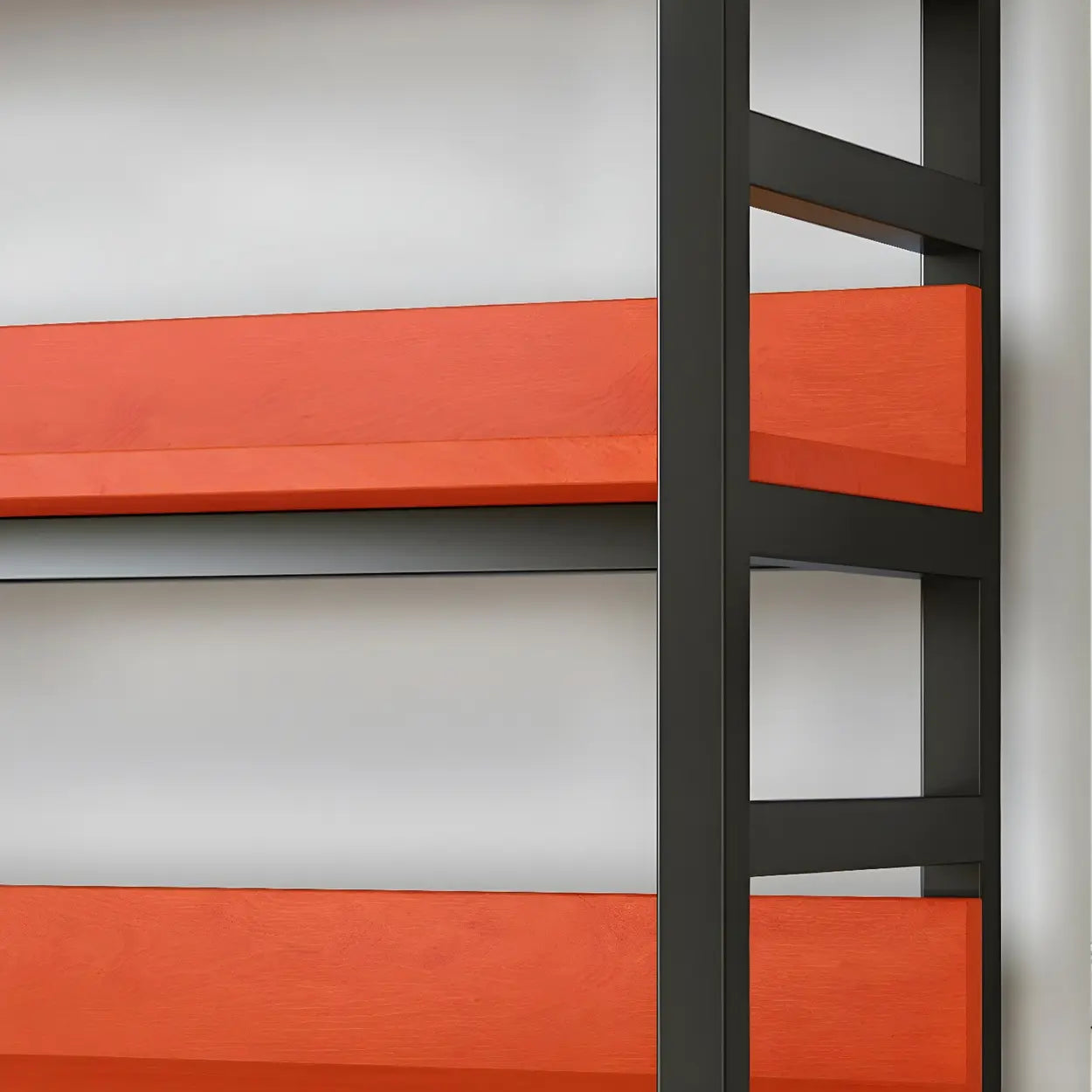 Industrial Metal Open-Back Bookcase