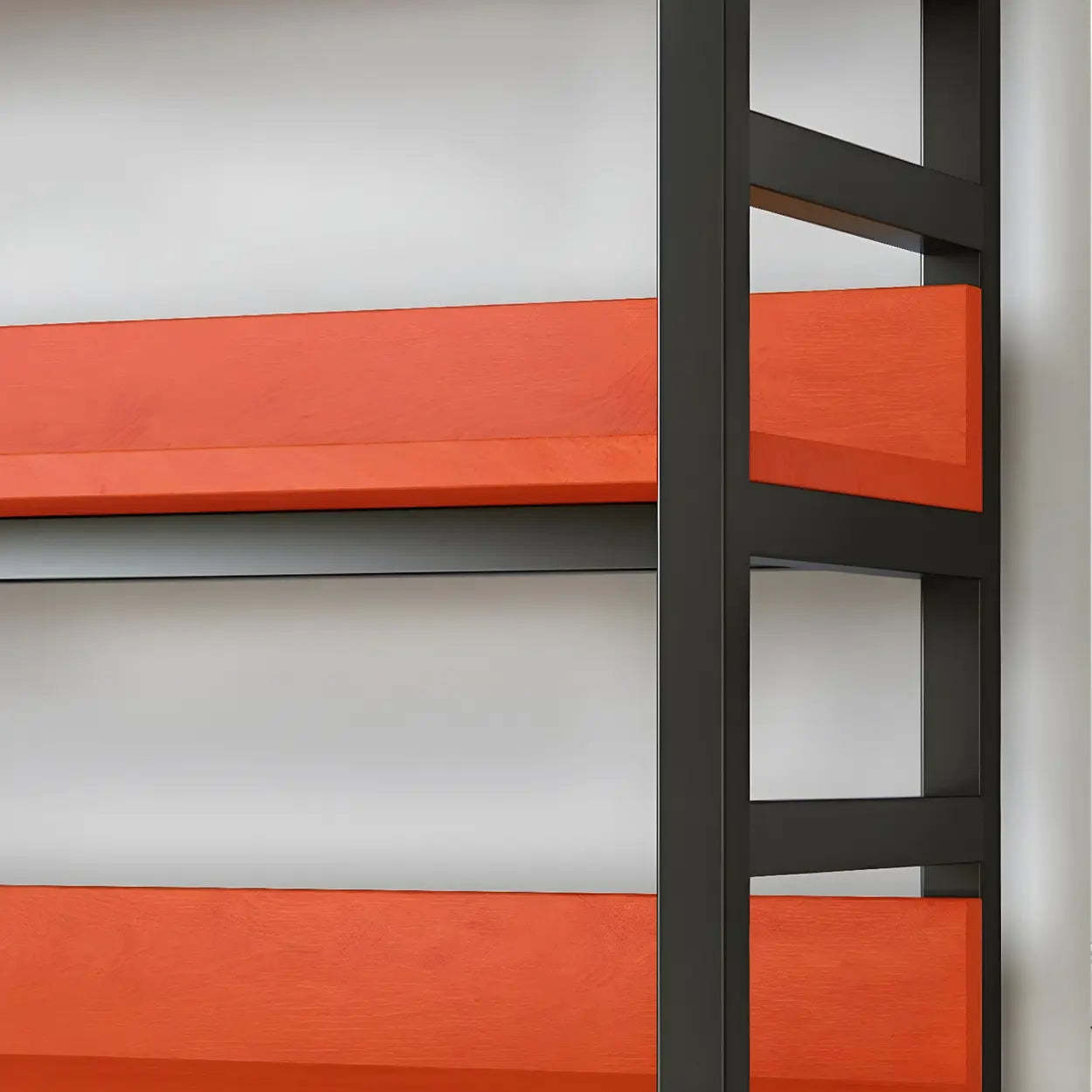 Industrial Metal Open-Back Bookcase