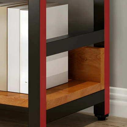 Industrial Metal Open-Back Bookcase