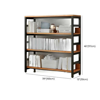 Industrial Metal Open-Back Bookcase