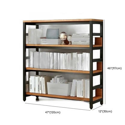 Industrial Metal Open-Back Bookcase