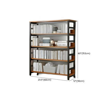 Industrial Metal Open-Back Bookcase