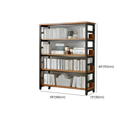 Industrial Metal Open-Back Bookcase