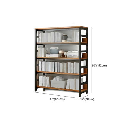Industrial Metal Open-Back Bookcase