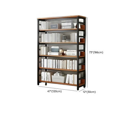 Industrial Metal Open-Back Bookcase