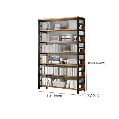 Industrial Metal Open-Back Bookcase