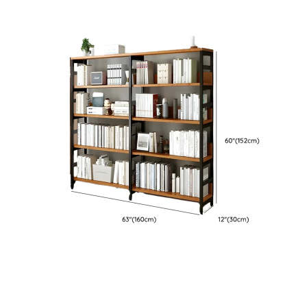 Industrial Metal Open-Back Bookcase