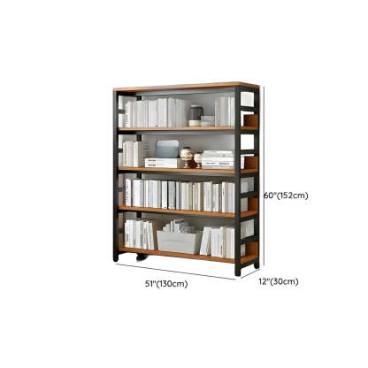 Industrial Metal Open-Back Bookcase