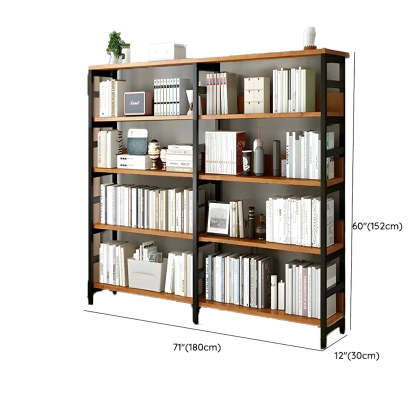 Industrial Metal Open-Back Bookcase