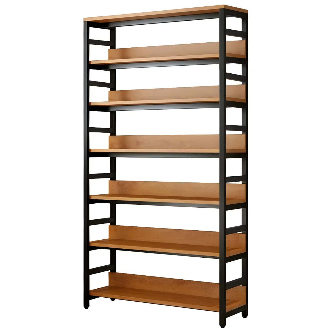 Industrial Metal Open-Back Bookcase