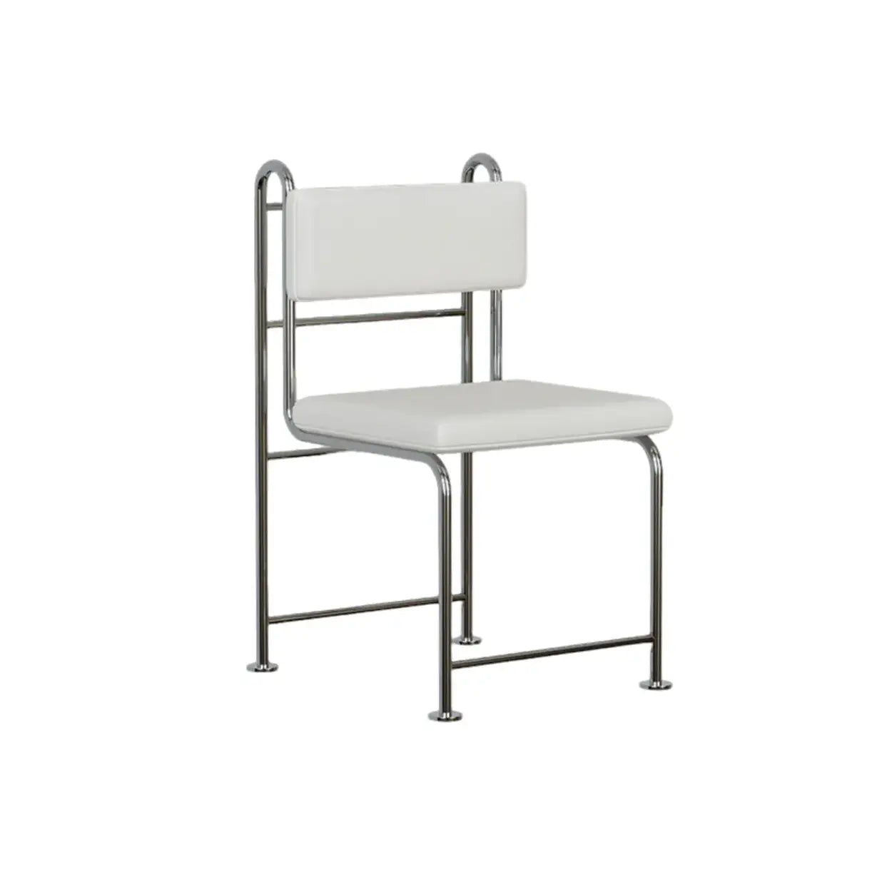 Industrial Faux Leather Open-Back Dining Chair