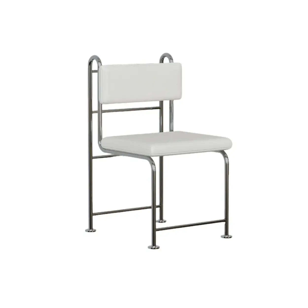 Industrial Faux Leather Open-Back Dining Chair