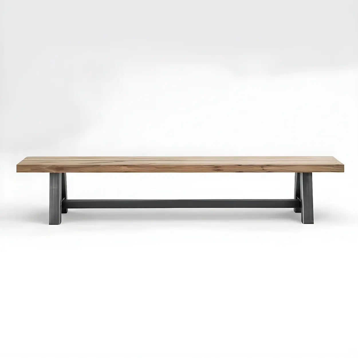 Industrial Rectangular Natural Wood Dining Table — Table Only