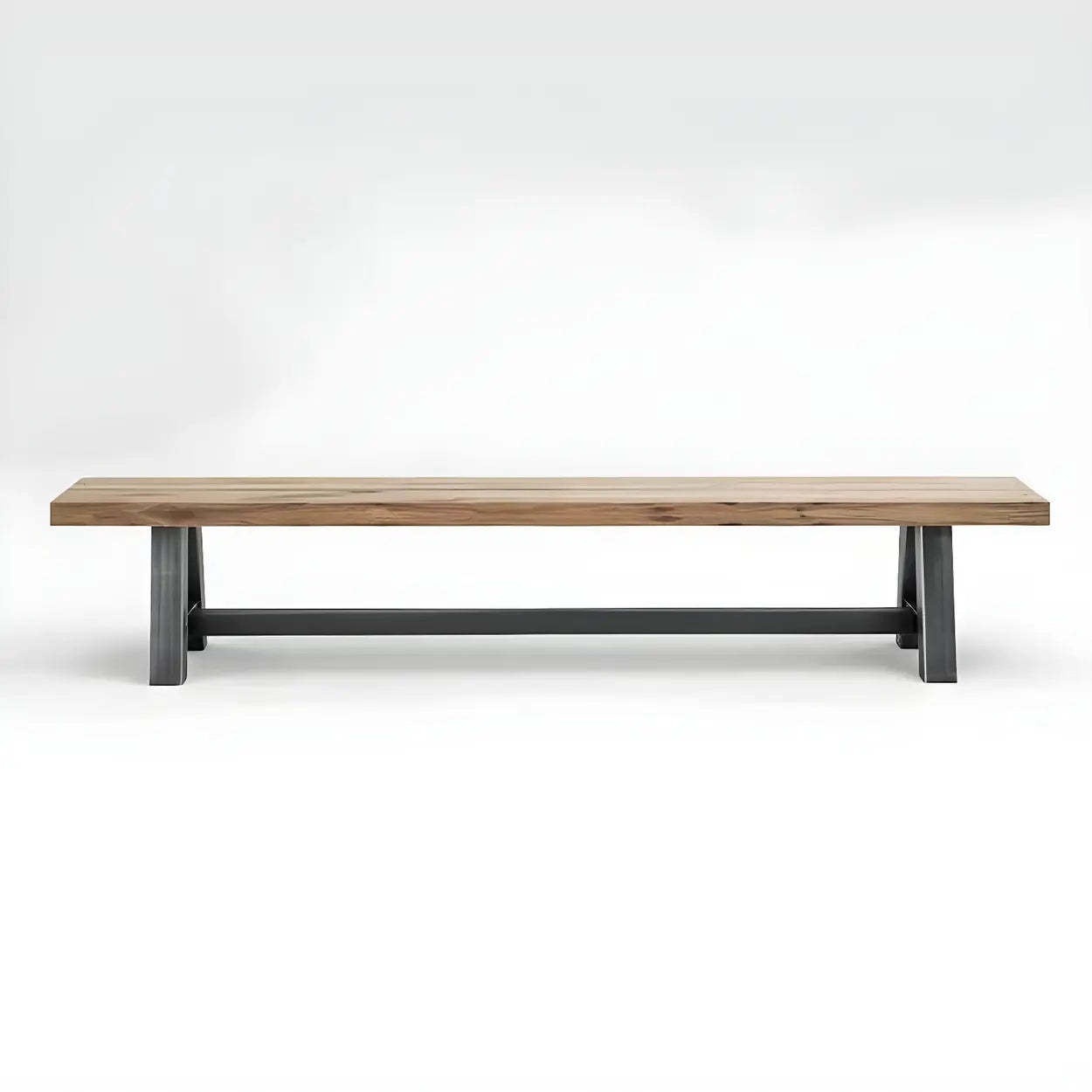 Industrial Rectangular Natural Wood Dining Table — Table Only