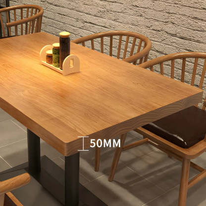 Industrial Brown Wood Dining Table