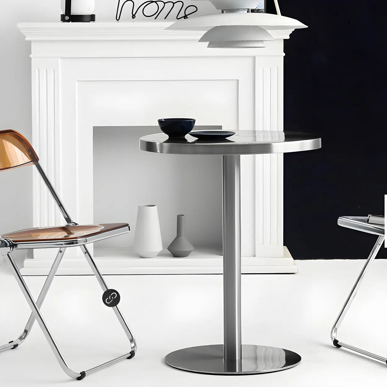 Industrial stainless wood dining tables, Lighom