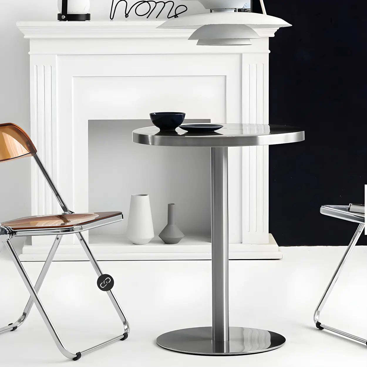 Industrial stainless wood dining tables, Lighom