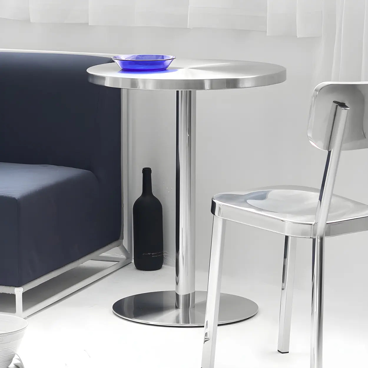 Industrial stainless wood dining tables, Lighom