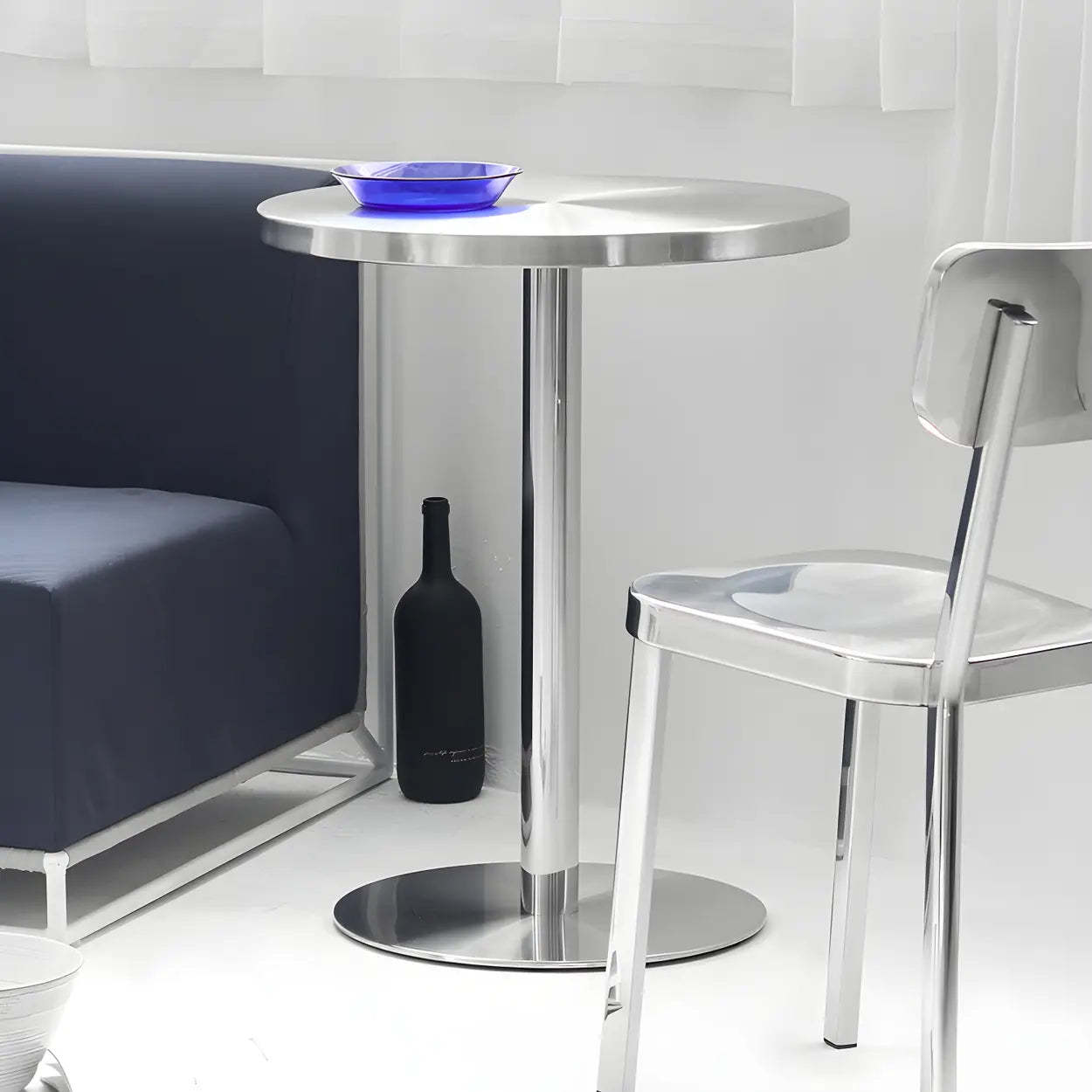 Industrial stainless wood dining tables, Lighom