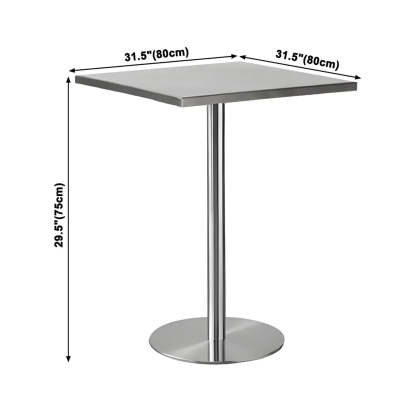 Lighom industrial stainless steel metal wood dining tables