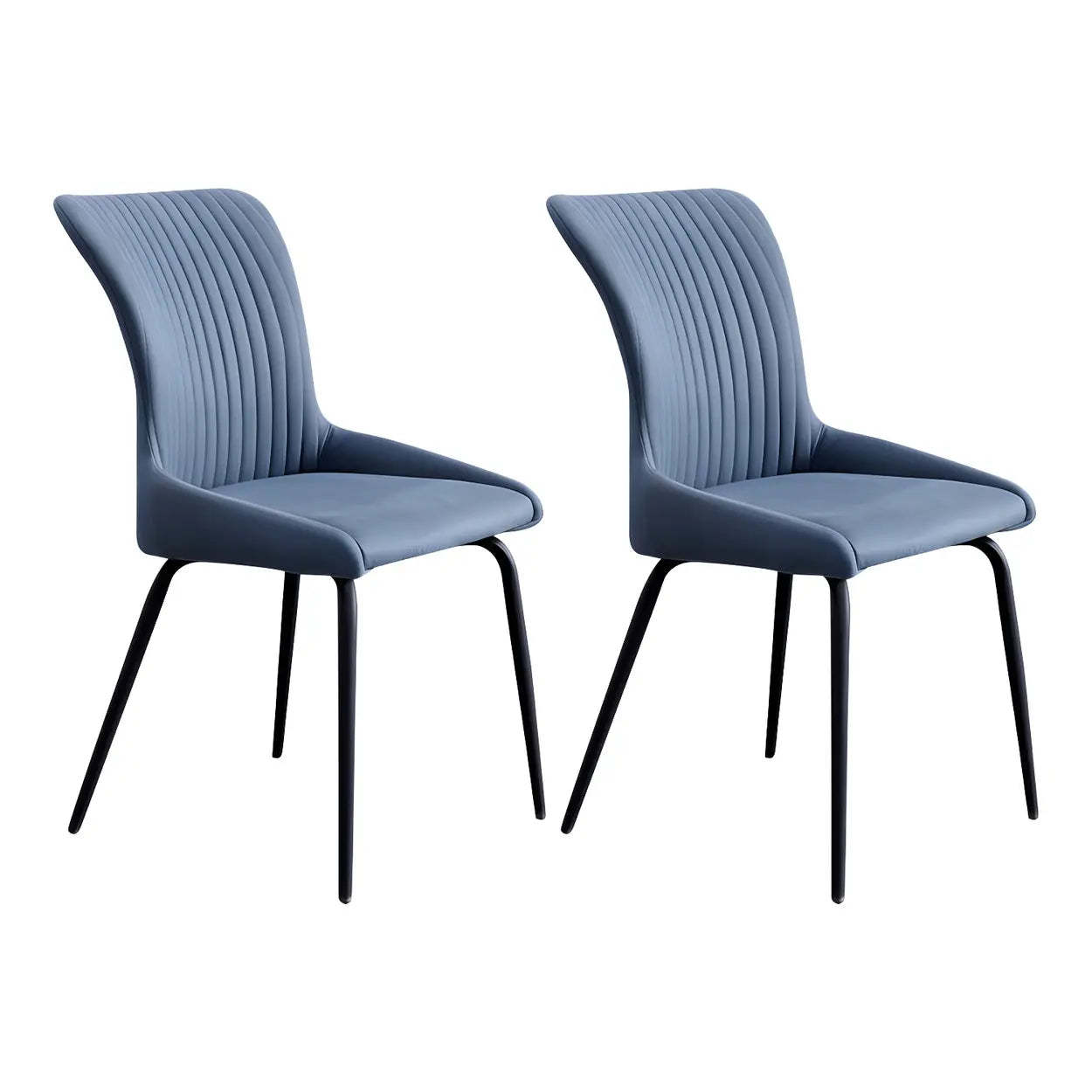 Industrial Upholstered Dining Chair with Metal Legs
