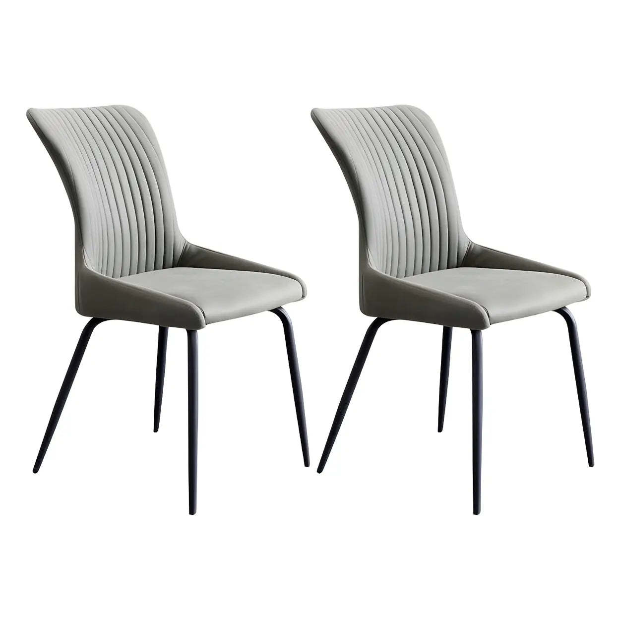 Industrial Upholstered Dining Chair with Metal Legs