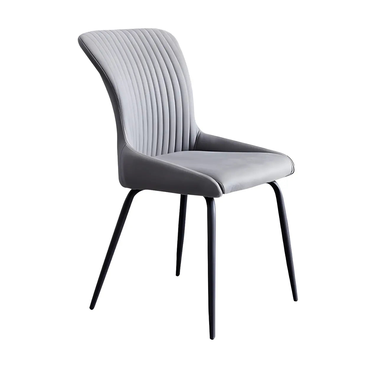 Industrial Upholstered Dining Chair with Metal Legs — Green / 4 Piece Set