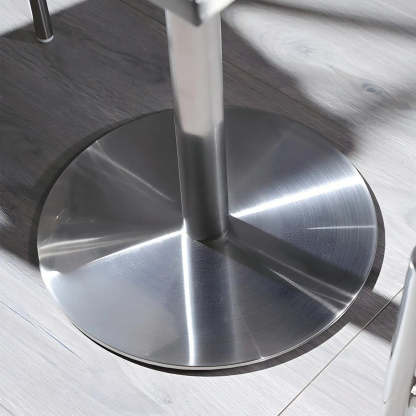 Industrial Square Stainless Steel Silver Dining Table