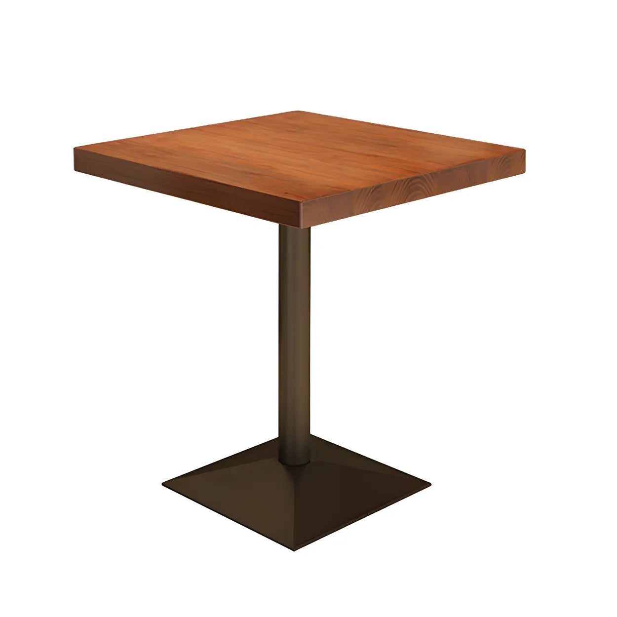 Industrial Square Brown Wood Dining Table