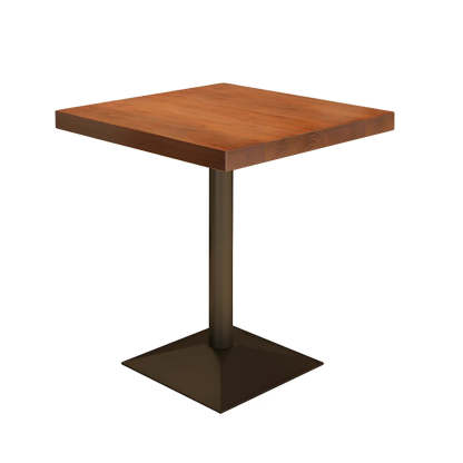 Industrial Square Brown Wood Dining Table