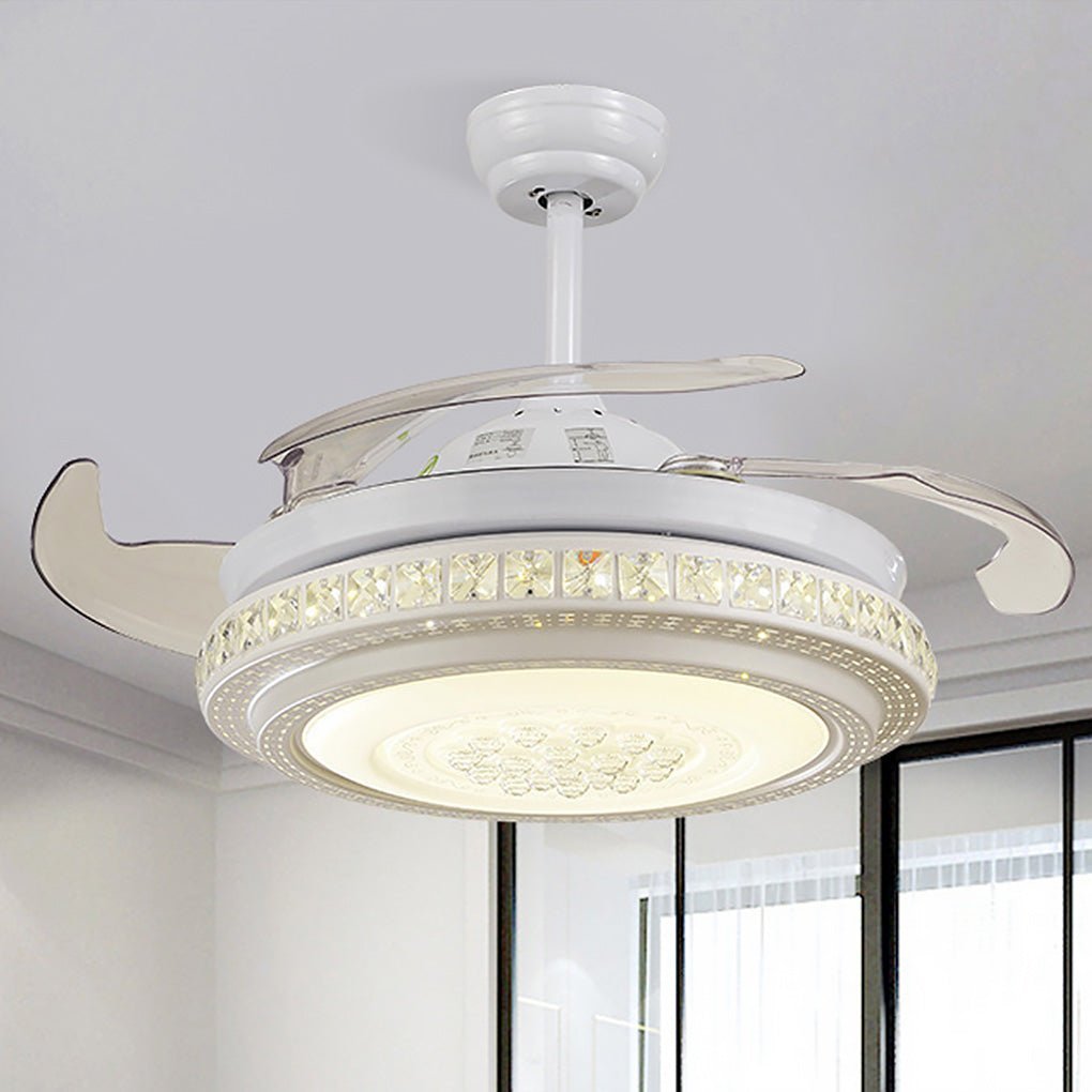 Intelligent Dimming LED Ceiling Fan Chandelier