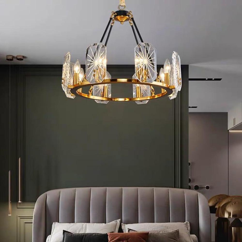 Wagon Wheel Chandeliers - 8 or 10 Lights, Gold Finish-Lighom