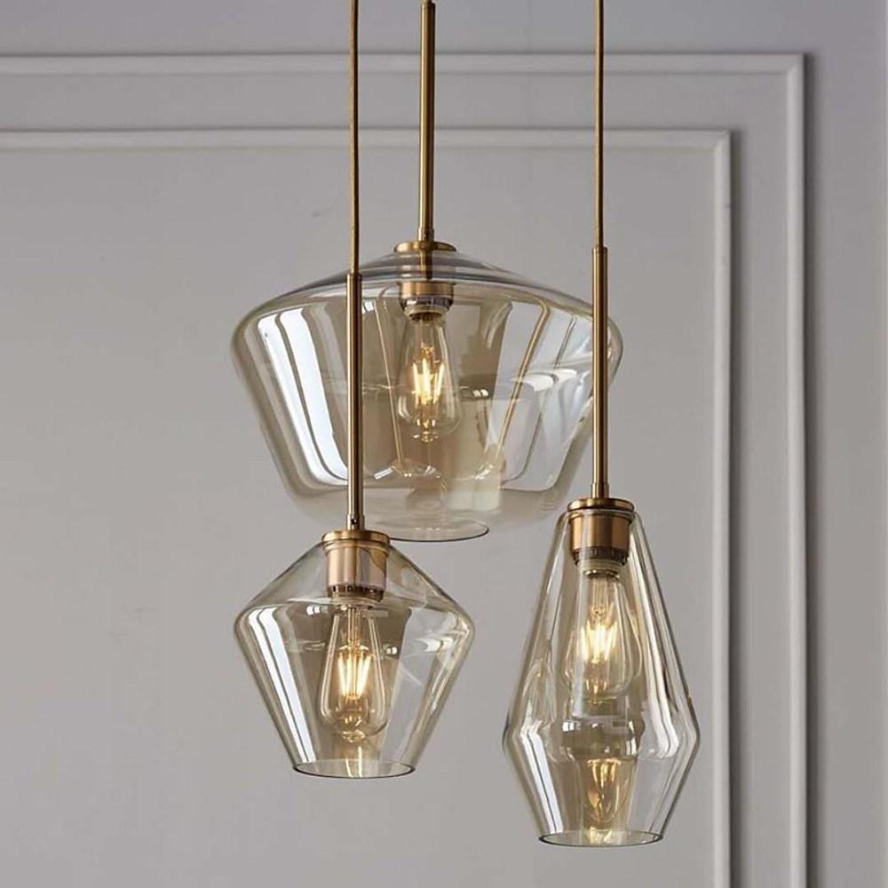 Nordic Classic Copper Glass Pendant Lights Industrial Style Droplight-Lighom