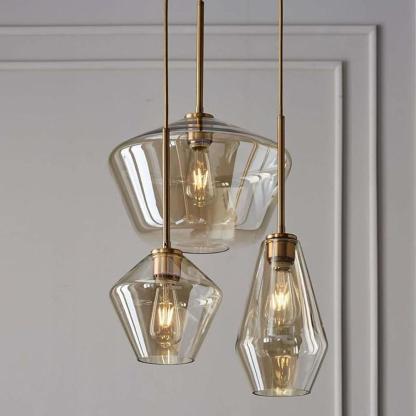 Nordic Classic Copper Glass Pendant Lights Industrial Style Droplight-Lighom
